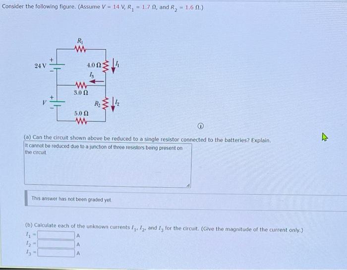 Solved Consider the following figure. (Assume V = 14 V, R, = | Chegg.com
