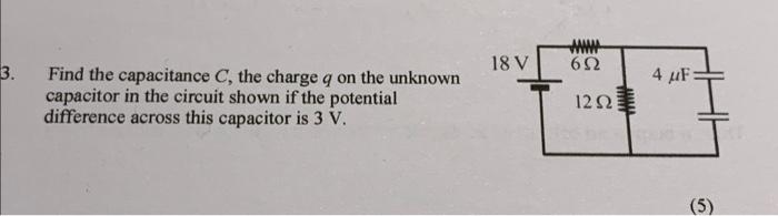 Solved Find the capacitance C, the charge q on the unknown | Chegg.com