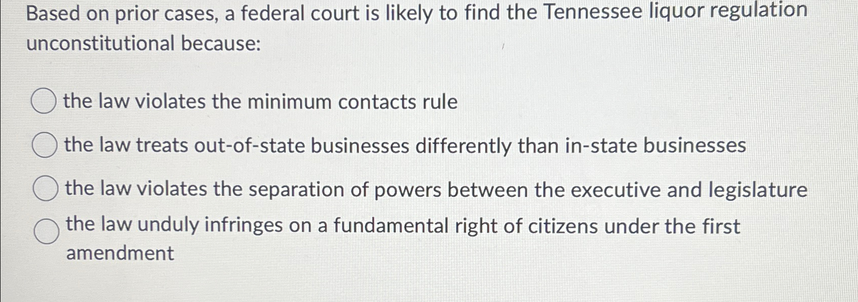 Solved Based on prior cases, a federal court is likely to
