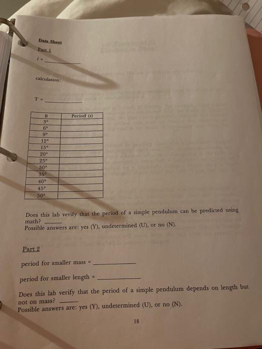 i need help with this experiment please label Part 1 | Chegg.com