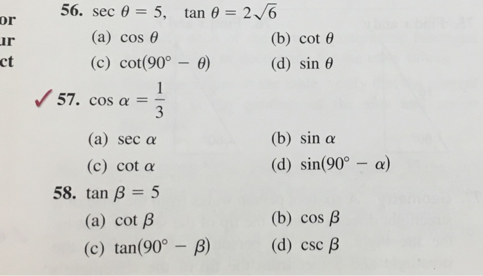 Solved applying trigonometric identities in exercise 53-58, | Chegg.com