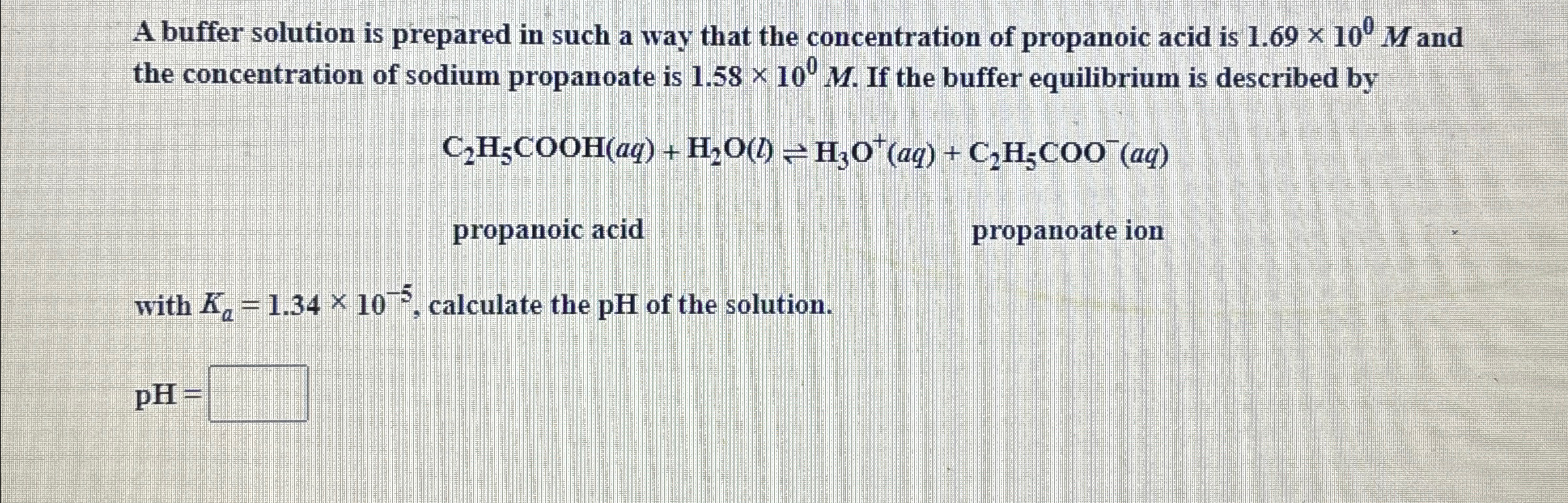 Solved A buffer solution is prepared in such a way that the | Chegg.com