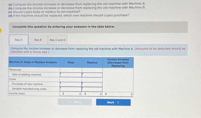 (a) Compute the income increase or decrease from | Chegg.com