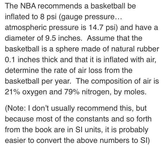 Solved The NBA a basketball be inflated to 8 psi