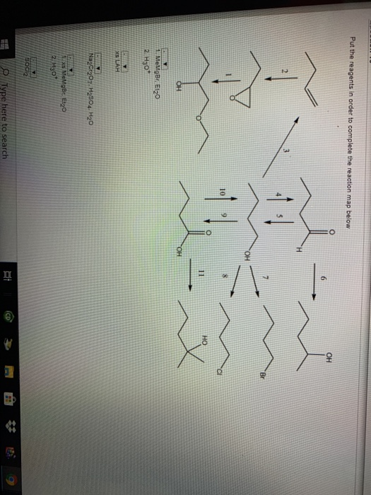 Solved Put the reagents in order to complete the reaction | Chegg.com