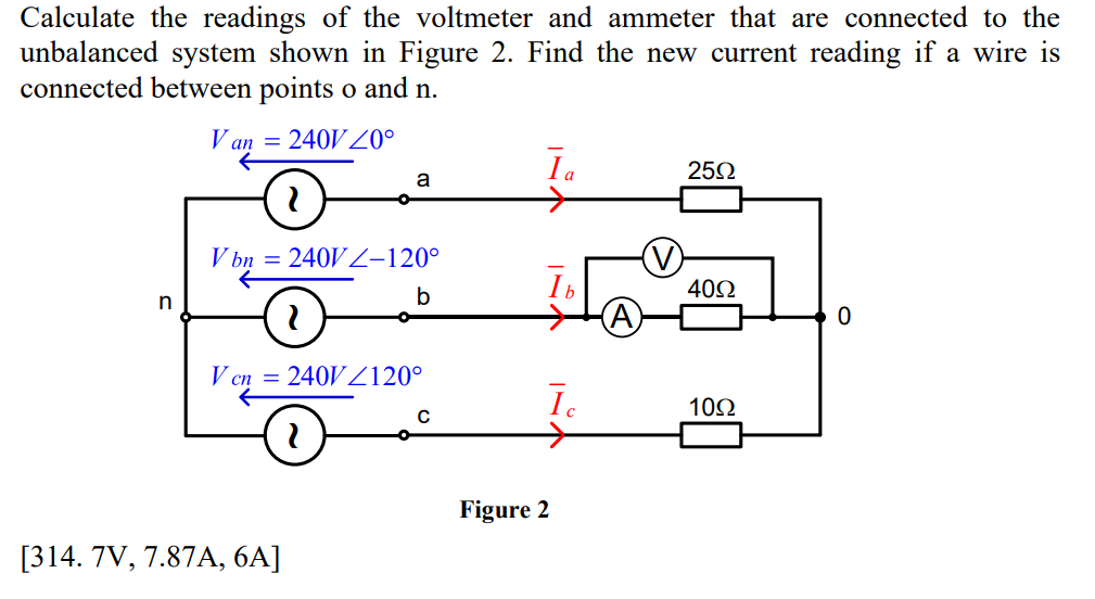 Solved Calculate the readings of the voltmeter and ammeter