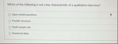 Solved Which of the following is not a key characteristic of | Chegg.com