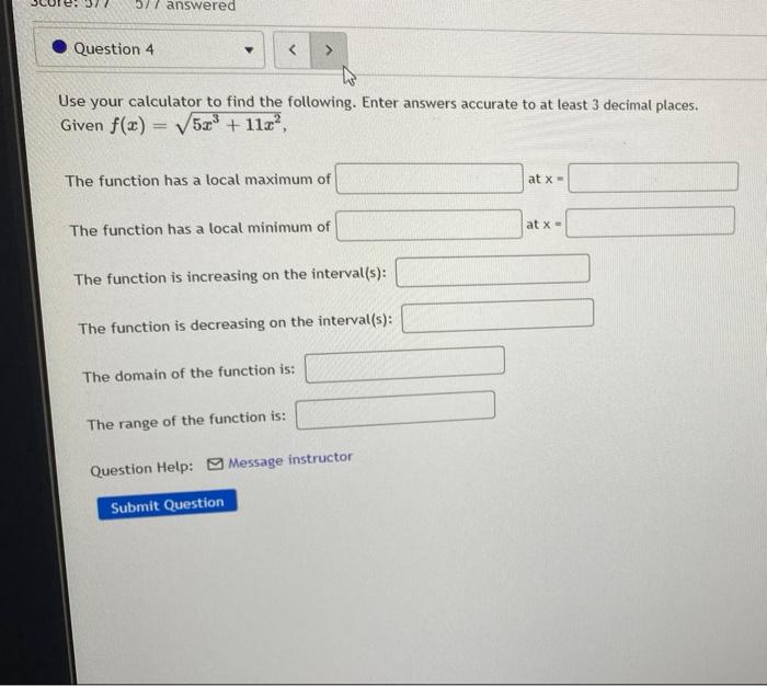 Solved Use your calculator to find the following. Enter | Chegg.com