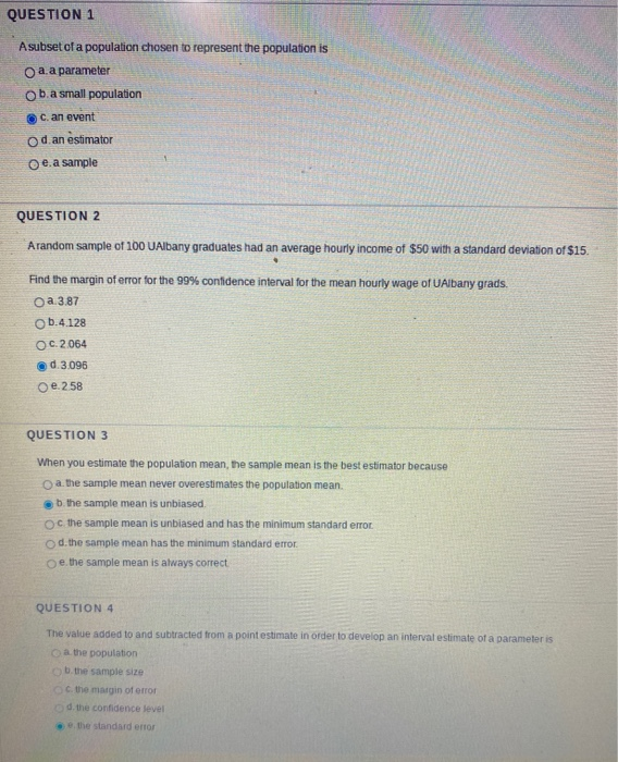 Solved Can you please check these answers and explain which | Chegg.com