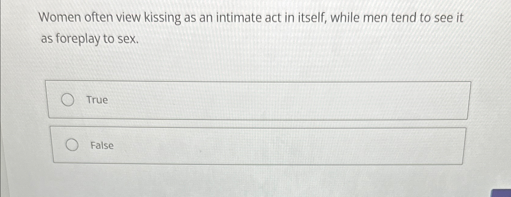 Solved Women often view kissing as an intimate act in | Chegg.com