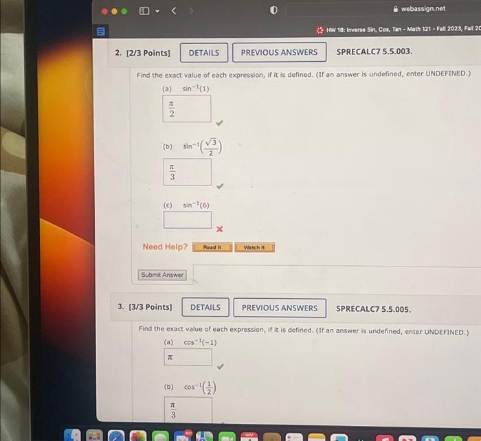 Solved Find the exact value of each expression, if it is | Chegg.com