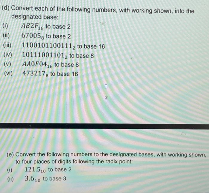 Solved Task 1 (a) Evaluate the following arithmetic | Chegg.com