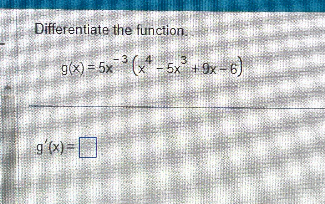 Solved Differentiate The