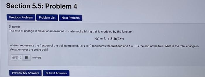 Solved Section 5.5: Problem 4 Previous Problem Problem List | Chegg.com