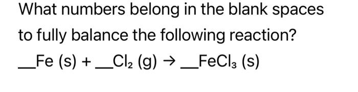 Solved Write The Balanced Equation For The Reaction Of Solid | Chegg.com