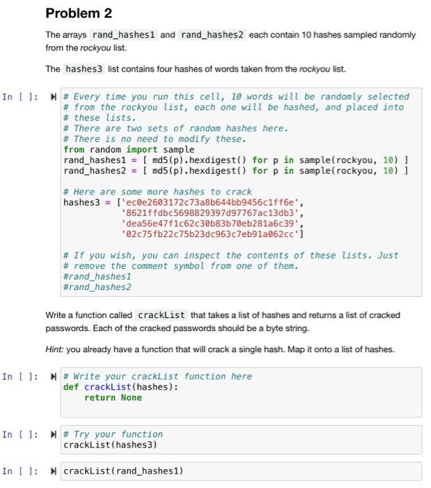 Solved Lab 6: Cracking Passwords This assignment will give | Chegg.com