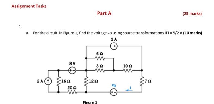 Solved Assignment Tasks Part A (25 marks) 1. a. For the | Chegg.com