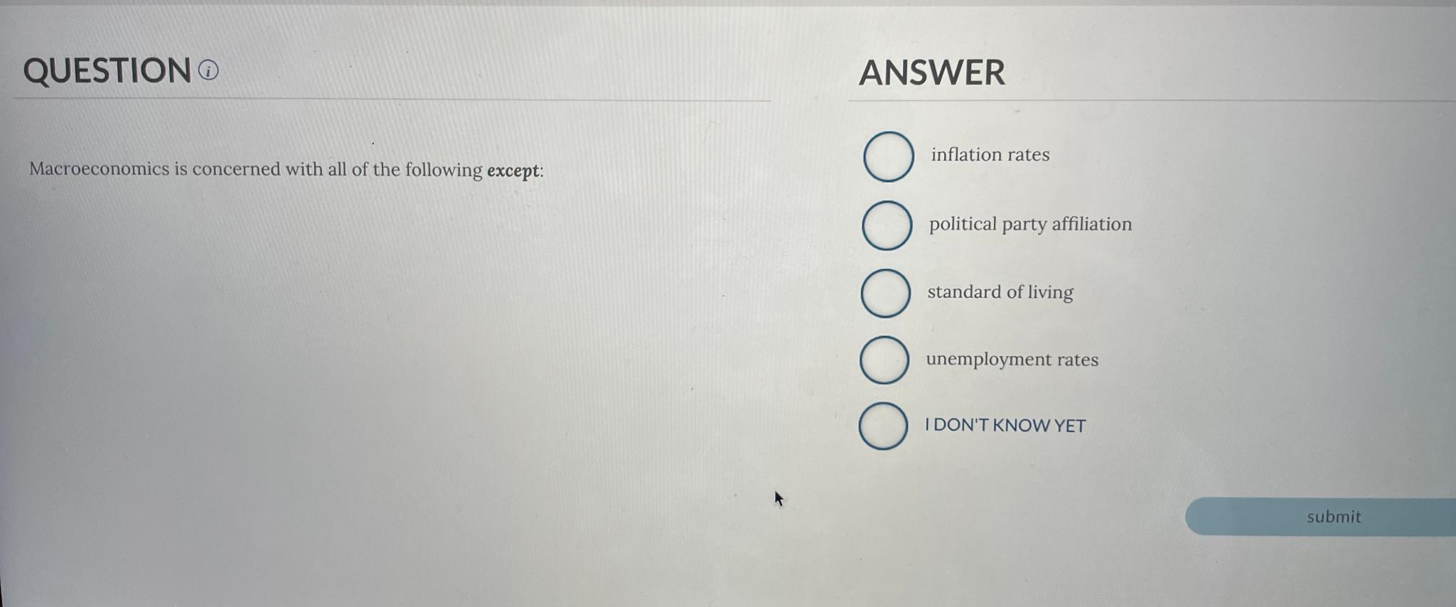 Solved QUESTION o.Macroeconomics is concerned with all of | Chegg.com