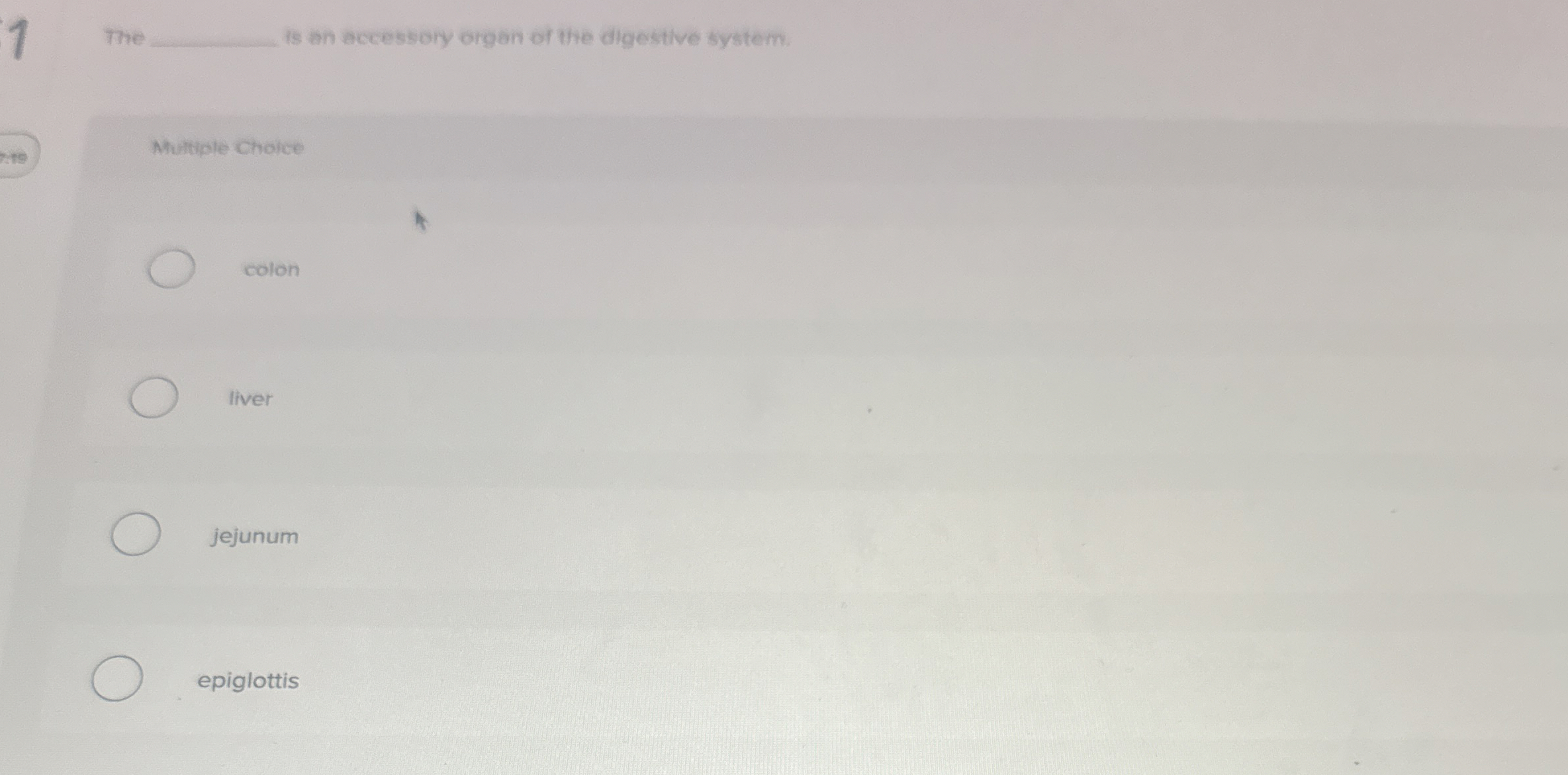 Solved The is an accessory organ of the digestive