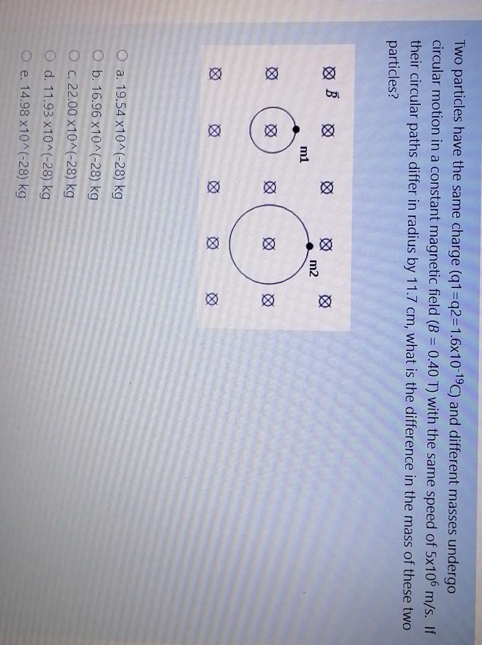 Solved Two particles have the same charge (91=q2=1.6x10-19) | Chegg.com