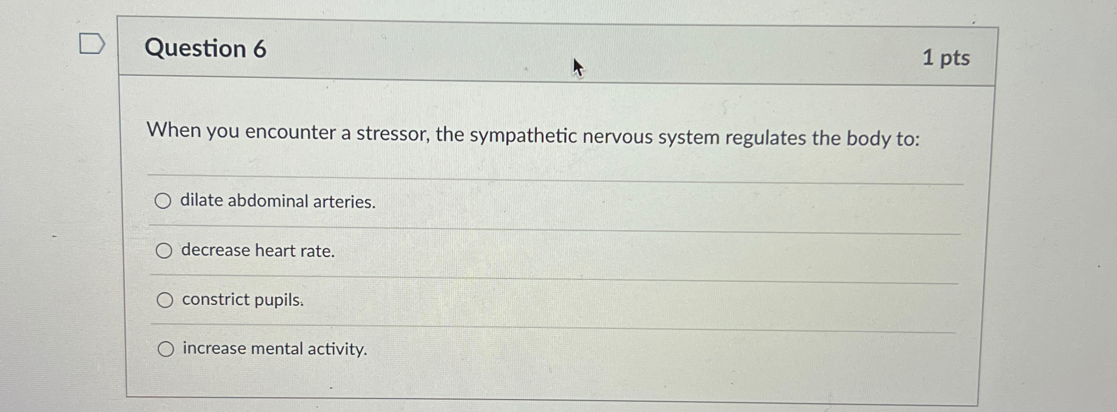 Solved Question 61 ﻿ptsWhen you encounter a stressor, the | Chegg.com
