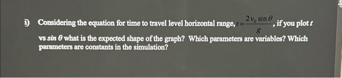 Solved i) Considering the equation for time to travel level | Chegg.com