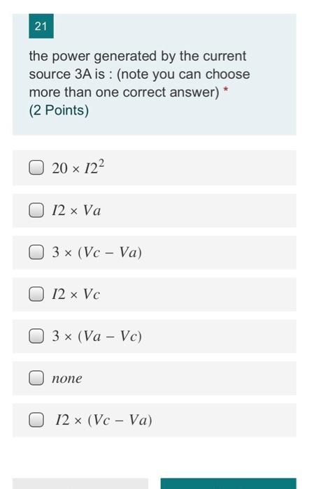 Solved For the given circuit; answer the followings: 3A 12 | Chegg.com