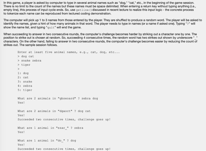 Solved In This Game, A Player Is Asked By Computer To Type | Chegg.com