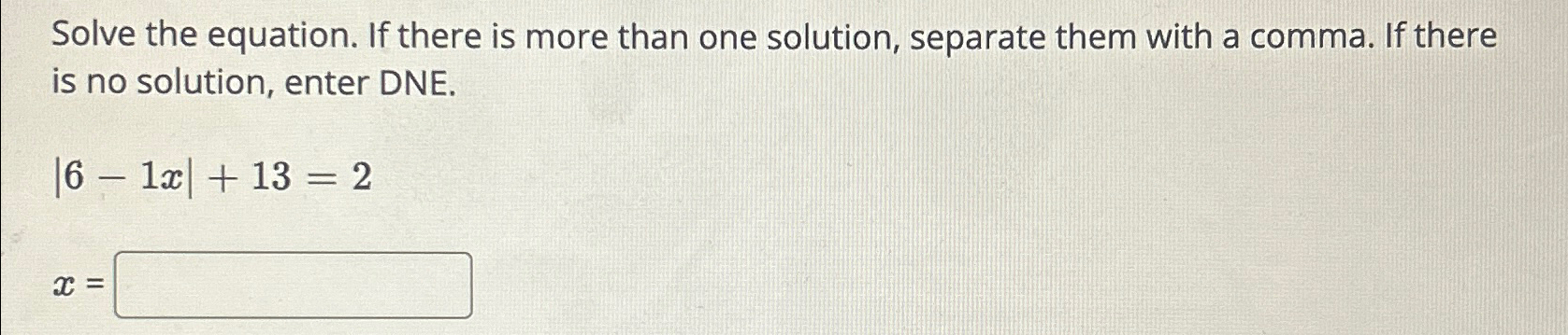 Solved Solve the equation. If there is more than one | Chegg.com