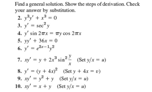 Solved Find a general solution. Show the steps of | Chegg.com