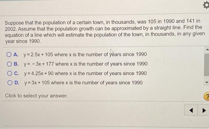 Solved Suppose that the population of a certain town, in | Chegg.com