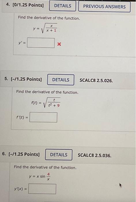 find the derivative of the function y x3 x 1