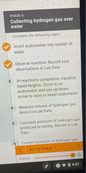 13 14 hi 15 METHODS RESET MY NOTES A LAB DATA PHASE | Chegg.com