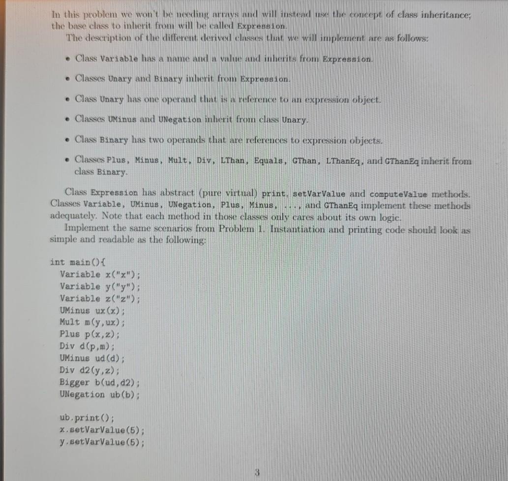 Solved In this problem we won't be needing arrays and will | Chegg.com