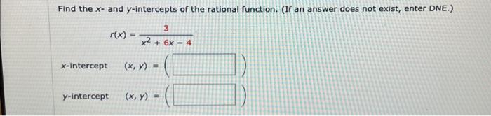 find x and y intercept of rational function calculator