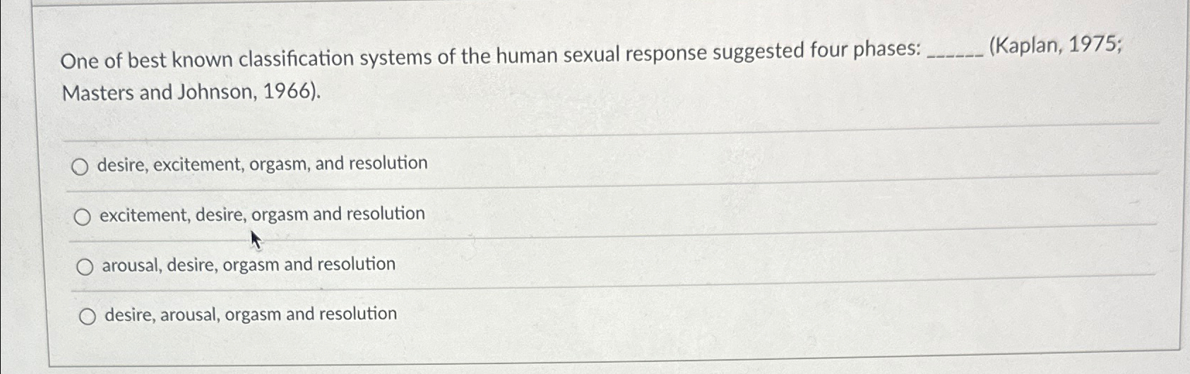 Solved One of best known classification systems of the human | Chegg.com