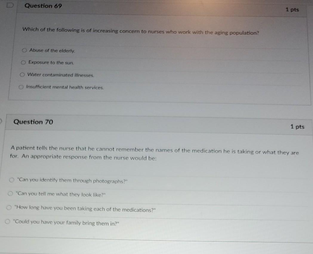 Solved Question 69 1 pts Which of the following is of | Chegg.com