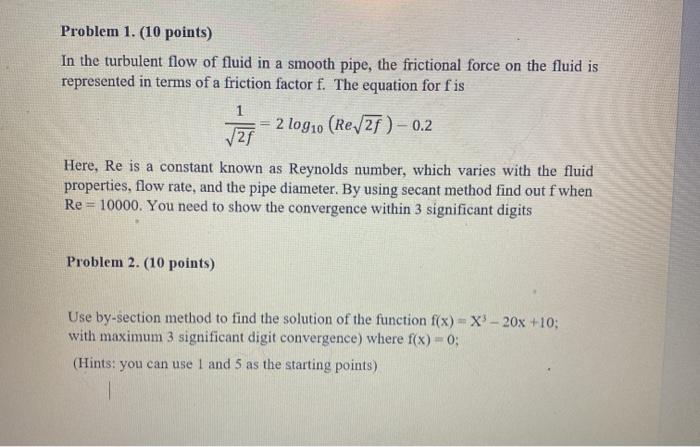 Solved Problem 1. (10 points) In the turbulent flow of fluid | Chegg.com