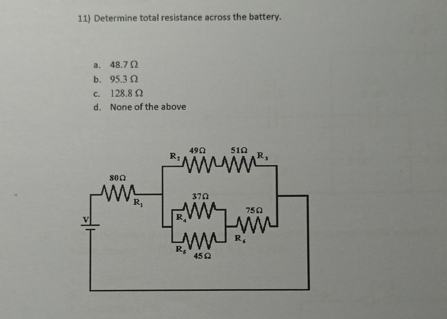 Solved 10) Write the loop equation for abcdefa. a. | Chegg.com