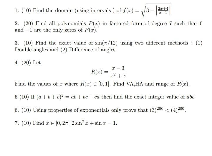 Solved Solve All The Sums With Clear Explanation From 1 To Chegg Com