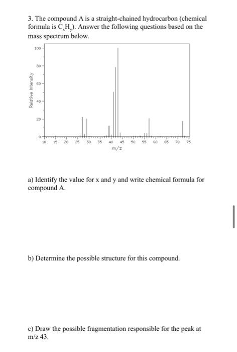 Solved 3. The compound A is a straight-chained hydrocarbon | Chegg.com