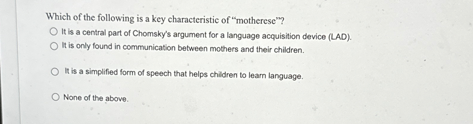 Solved Which of the following is a key characteristic of | Chegg.com