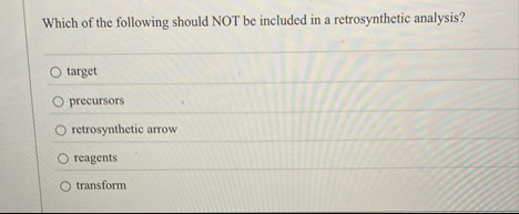 Solved Which of the following should NOT be included in a | Chegg.com