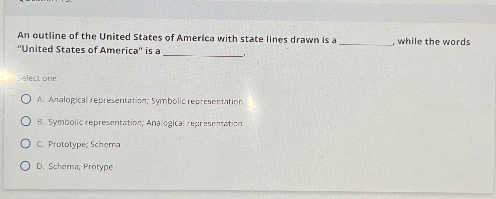 Solved An outline of the United States of America with state