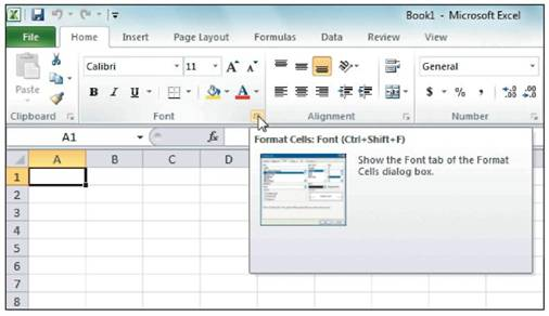 number format dialog box launcher excel