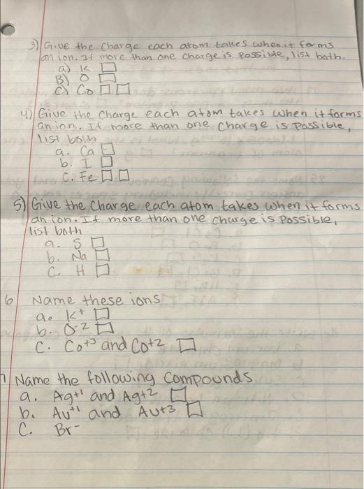 how to find the charge of an atom or ion