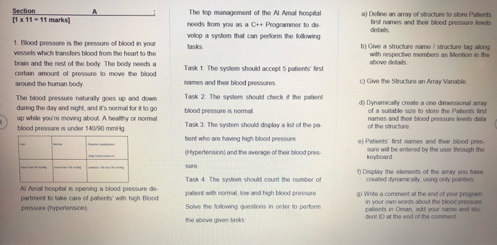 Solved 1. Blood pressure is the pressure of blood in your | Chegg.com