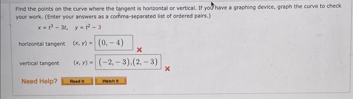 Solved Find the points on the curve where the tangent is | Chegg.com