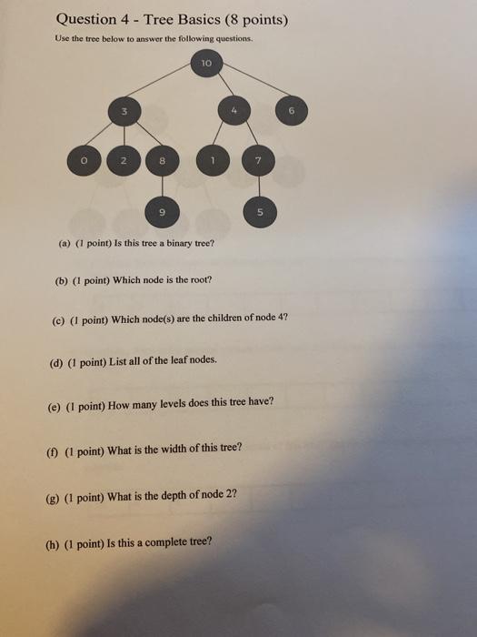 Solved c++ Tree Basics | Chegg.com