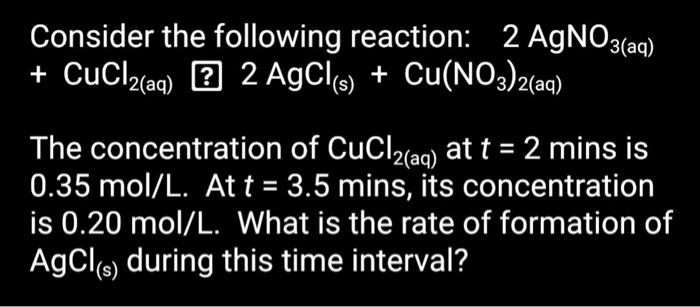 Solved Consider the following reaction 2 AgNO3 aq Chegg